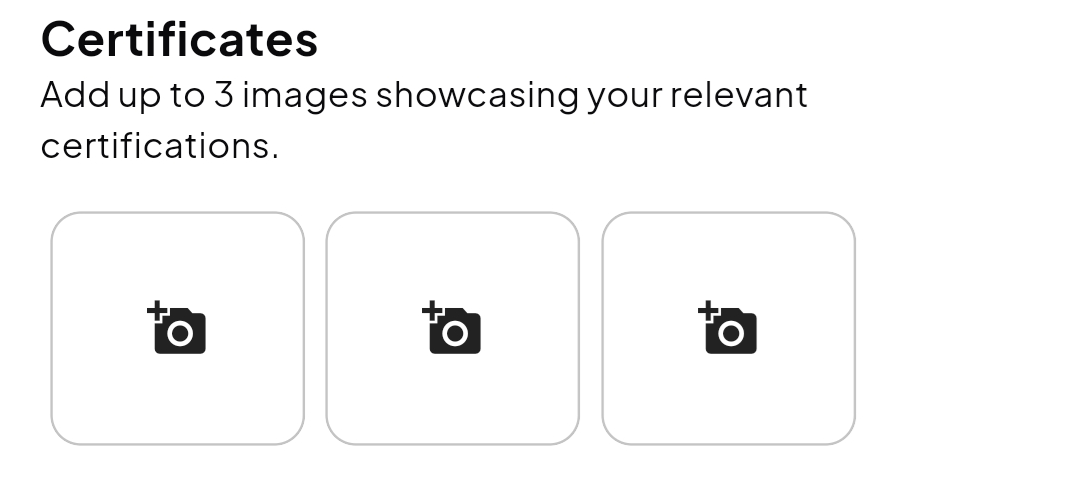 Add certifications